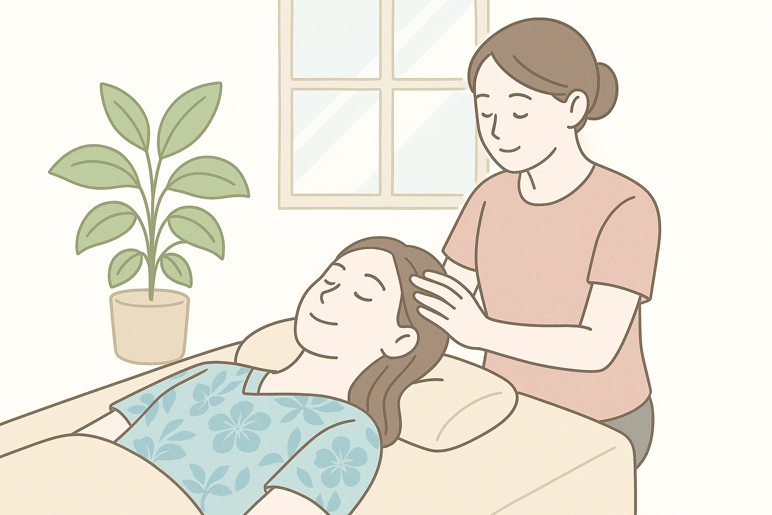 オフィスで受けられる法人向けドライヘッドスパのイメージ